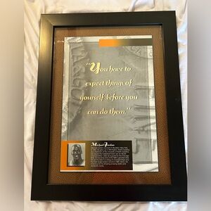Michael Jordan Framed Quote with Picture